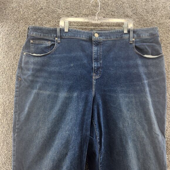 Lane Bryant 28 Women's Plus denim High-rise Girlfriend Straight Jeans - Picture 3 of 9